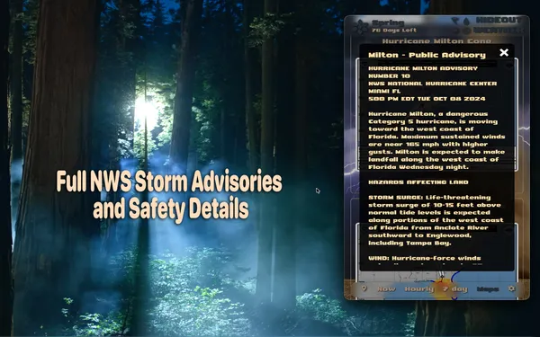 Full NWS Storm Advisories and Safety Details